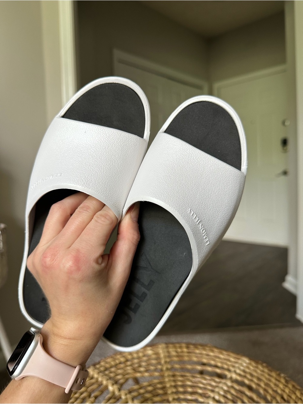 Lemon Jelly Platform White Slide Sandals Minimal Women's Slides Size 36 US 6